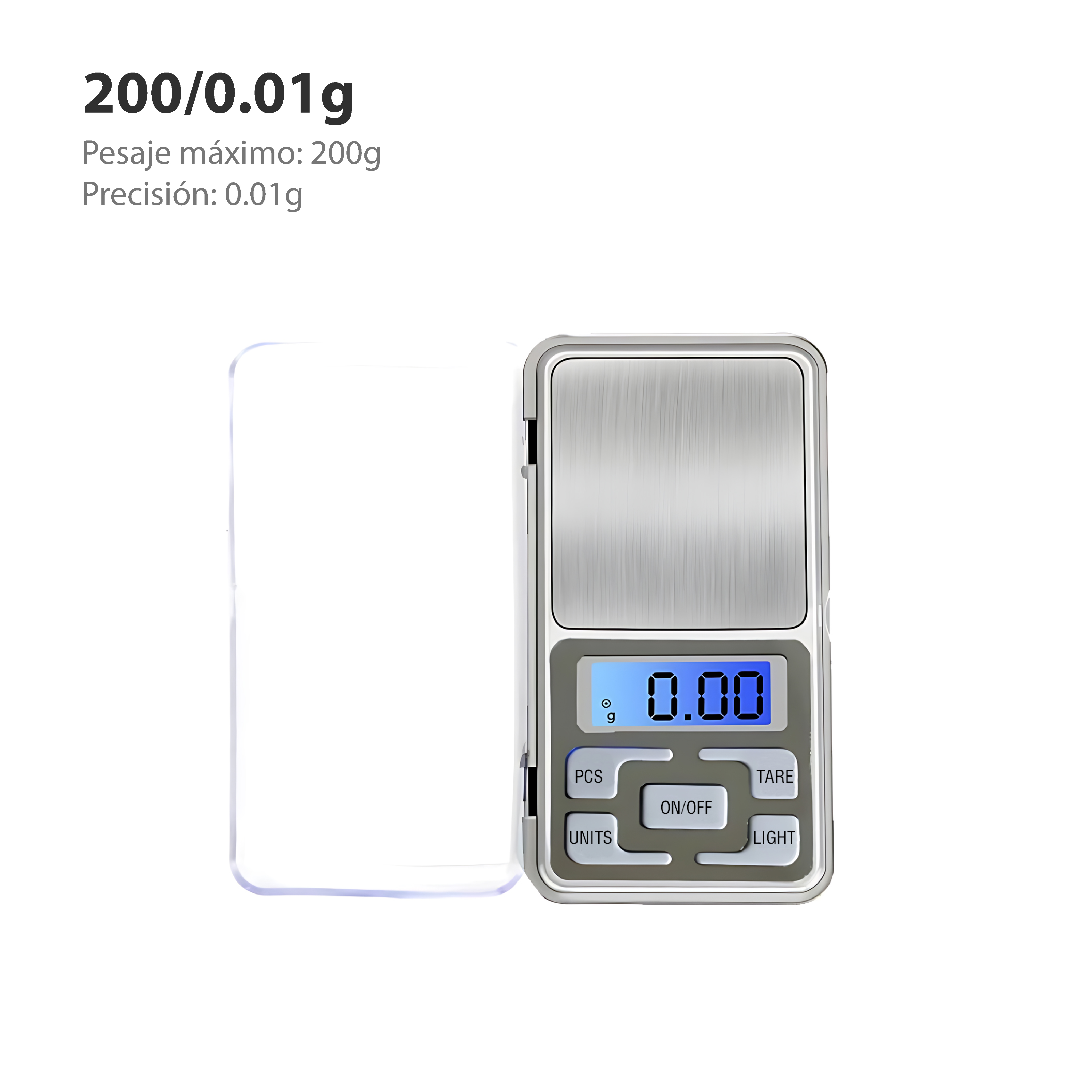 LIFA Mini balanza digital de alta precisión, báscula de bolsillo digital de alta precisión, rango de pesaje MH200/500