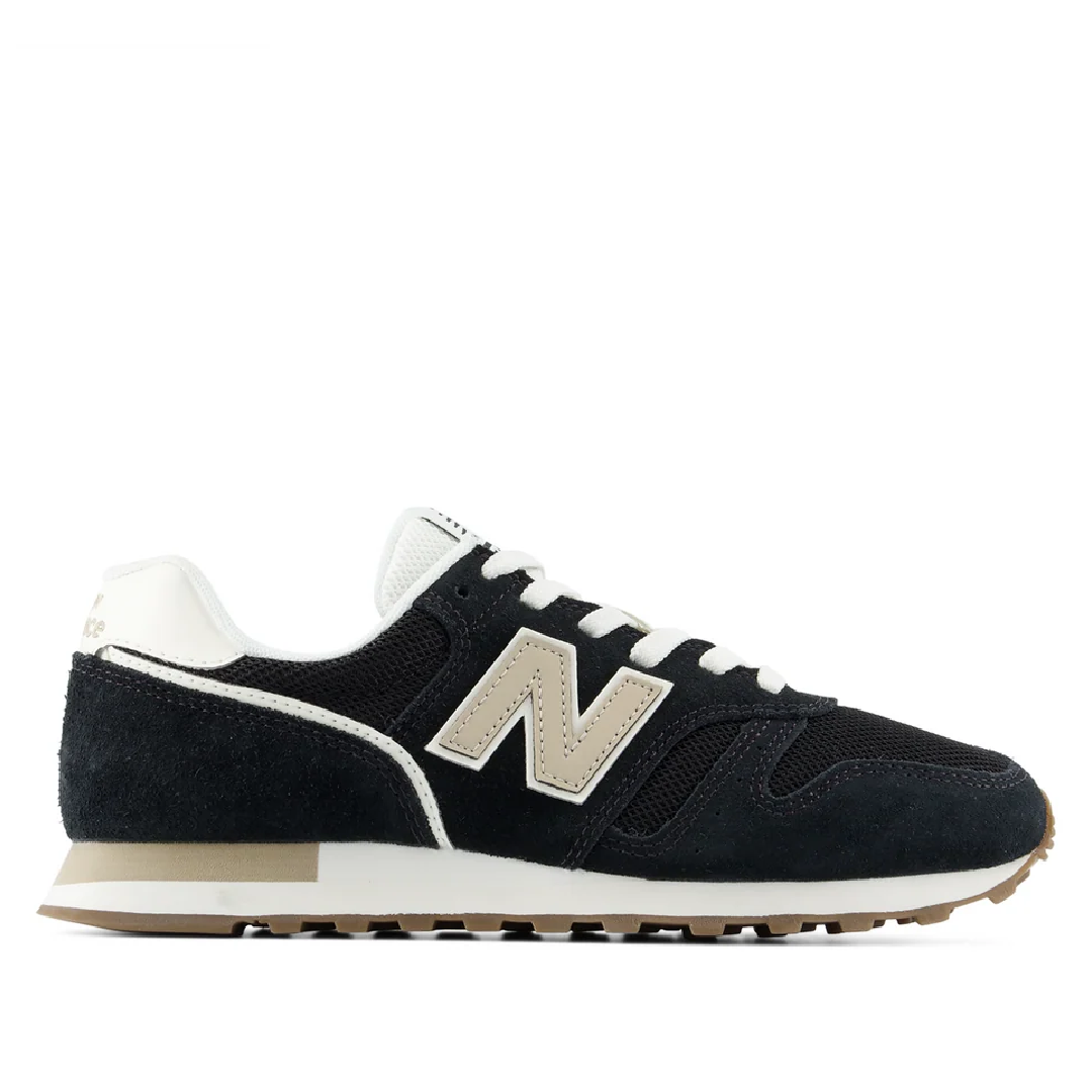 Zapatillas New Balance 373 de mujer negras con detalles beige