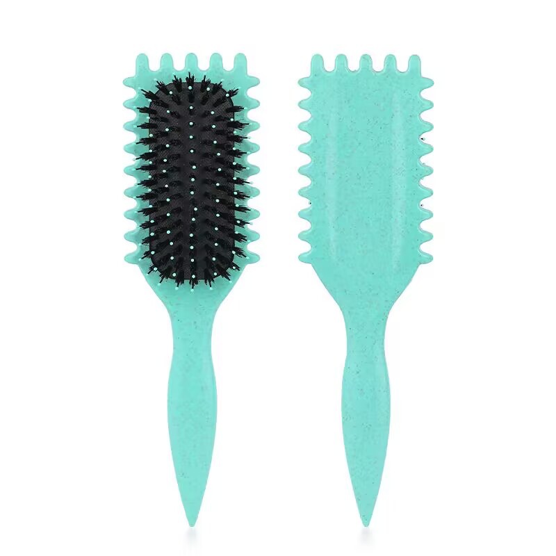 TK Cepillo Para Rizos Perfectos, Rizo, cepillo para definir rizos, Cabello PARA EL Cabello con Cerdas de Jabalí, Peinar para desenredar, dar forma y definir, dar forma y definir rizos para mujeres y niñas
