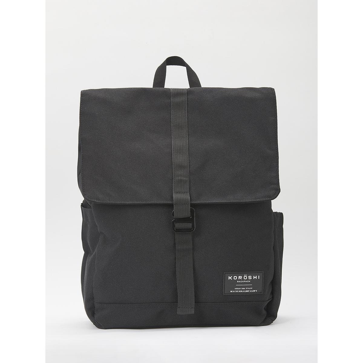 Koroshi - Mochila para hombre con varios bolsillos y cierre de solapa, de poliéster resistente y ligero, ideal para trabajo, universidad o viaje