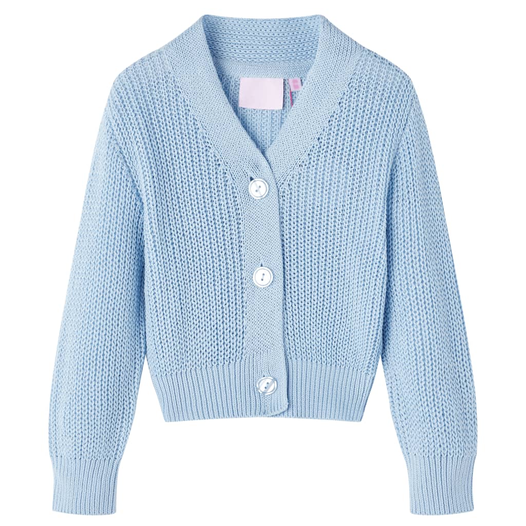 vidaXL Rebeca infantil de punto azul 116