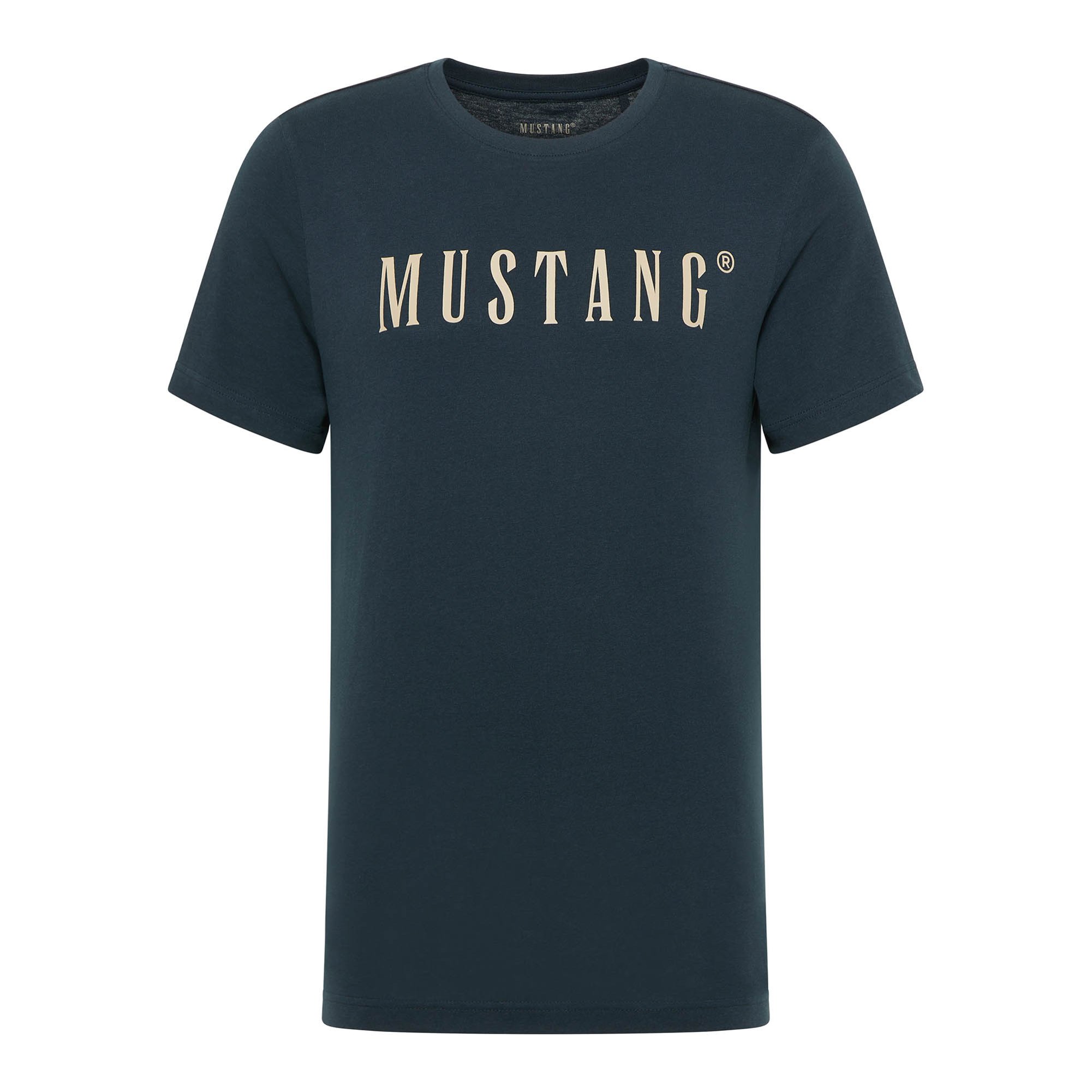 MUSTANG camiseta para hombre - Austin, logotipo grande, algodón, Single Jersey Style Austin