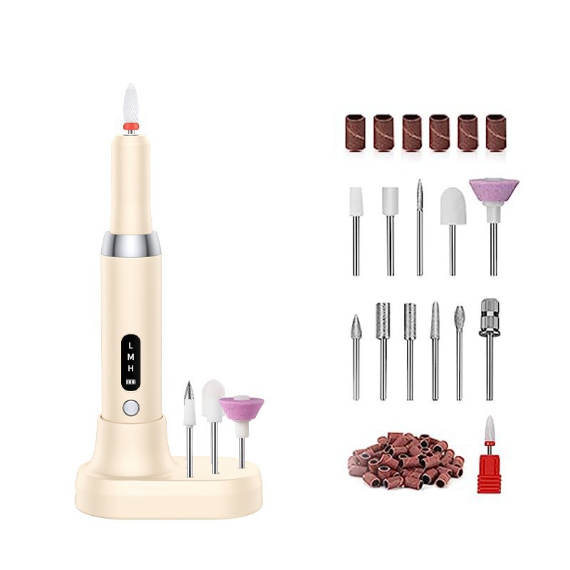 Juego de máquina de uñas, taladro de manicura profesional, lima de uñas eléctrica USB, velocidad ajustable, kit de manicura y pedicura eléctrica