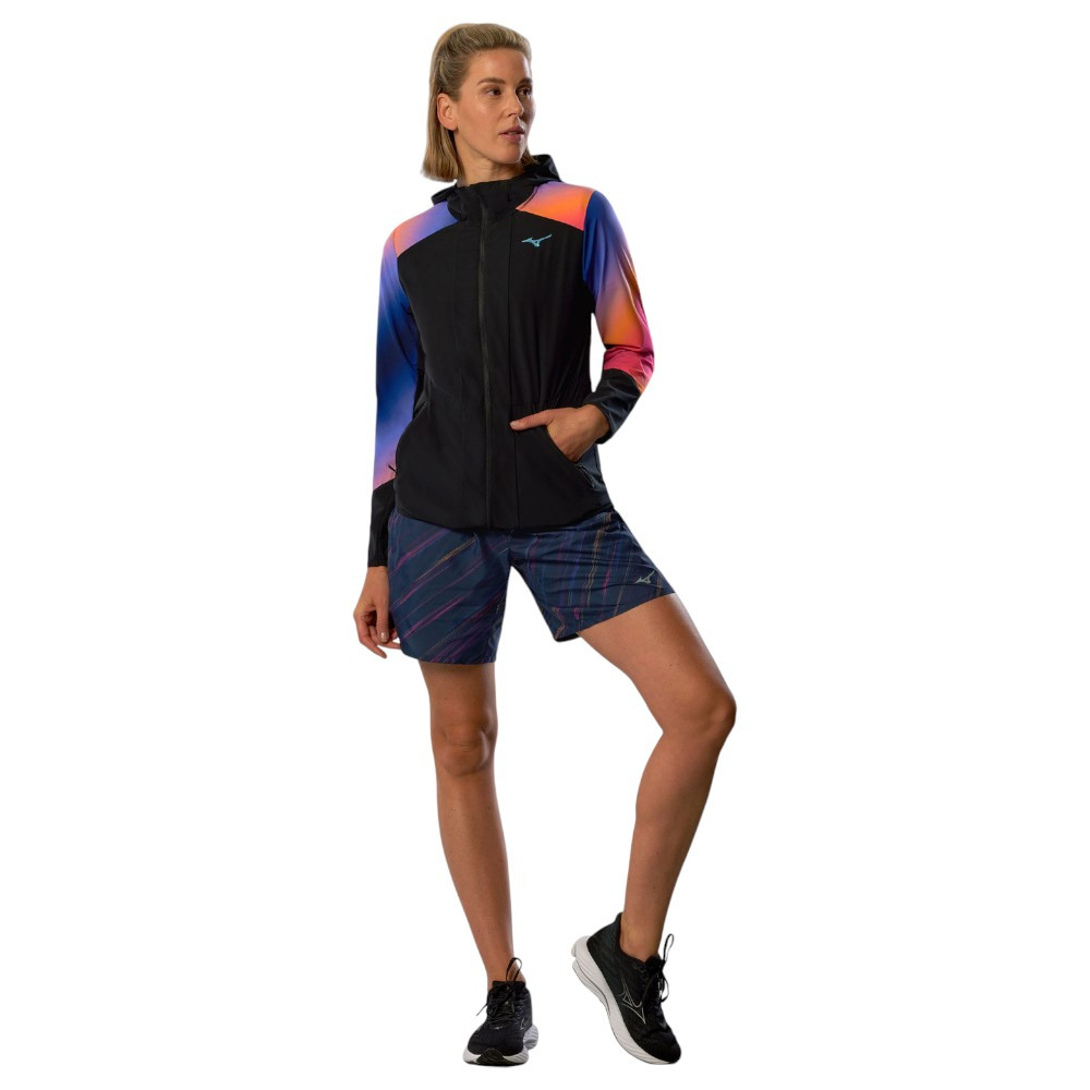 Cortavientos Mizuno Active Alpha Negro Yuuyake J2Gec702-97 Chaqueta Running Mujer