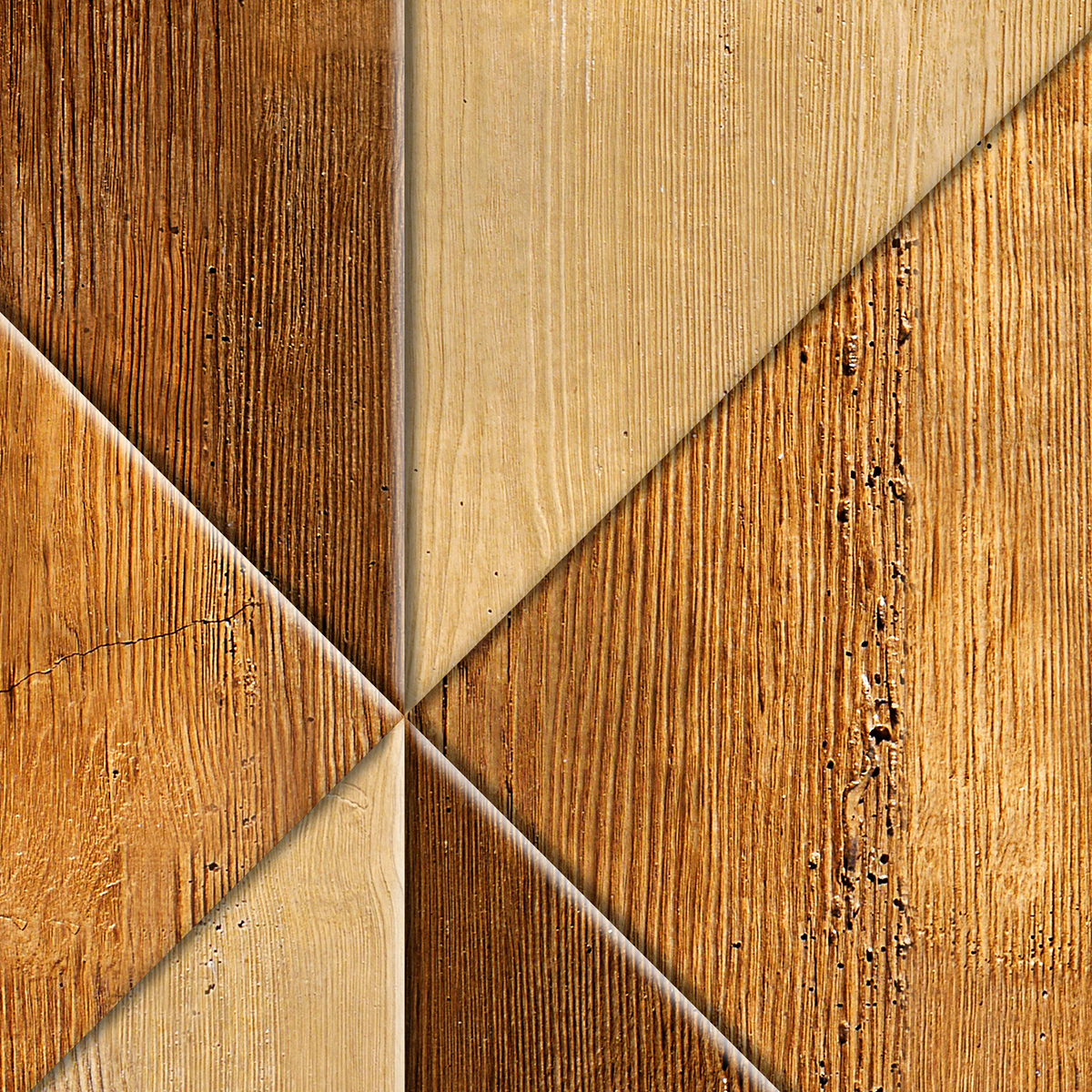VINILIKO, Rollo sticker Triangulos madera 1