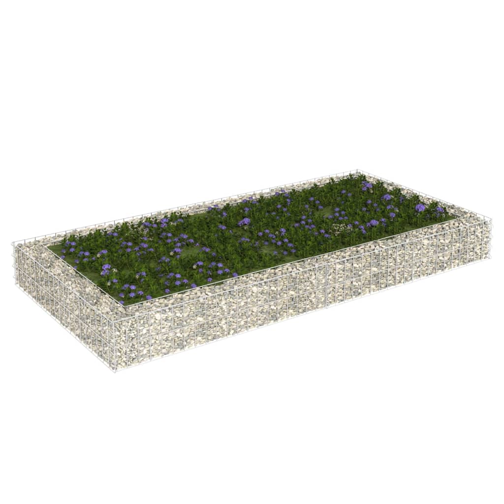vidaXL Arriate de gaviones de acero Dimensiones 100 x 100 x 20 cm, 200 x 100 x 20 cm, 300 x 100 x 20 cm y mas