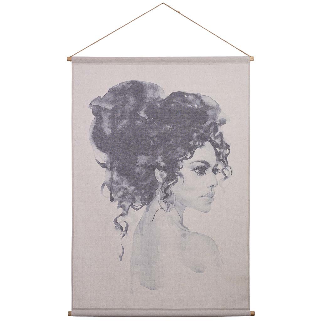 Lienzo pergamino de tela impresa multicolor Medidas: 135x97x2cm