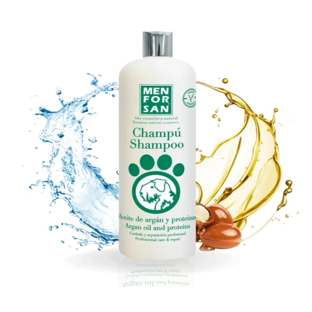 Menforsan Champú con Aceite de Argán y Proteínas para Perros - 300 ml