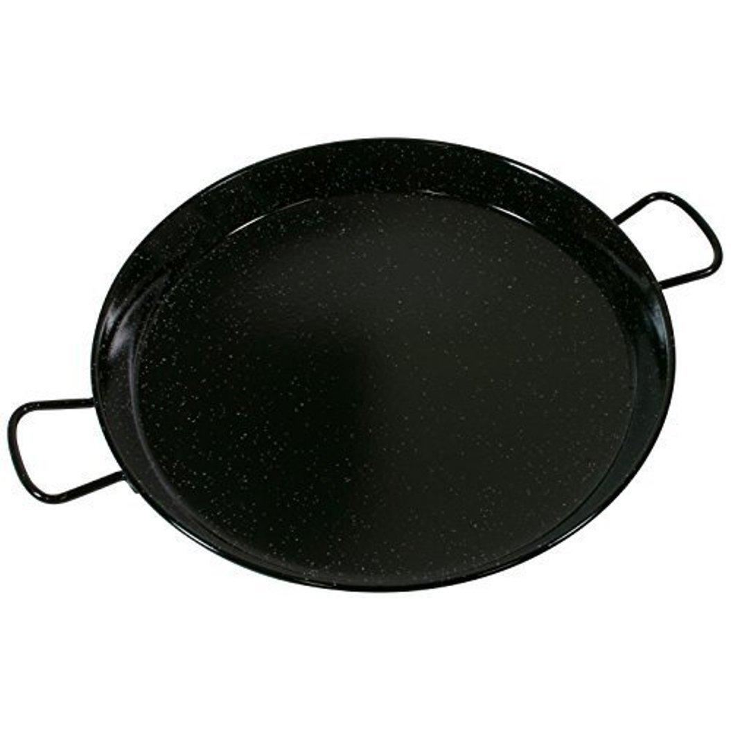 UD - Paellera Plana Valenciana 16-65 cm Acero Esmaltado Vitrificado – Variedad de Tamaños | Compatible con Todo Fuego