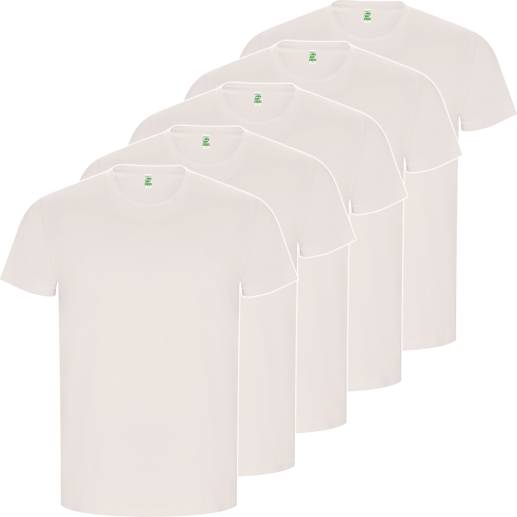 PACK 5 | Camiseta Algodón Orgánico | Calidad Superior | Roly