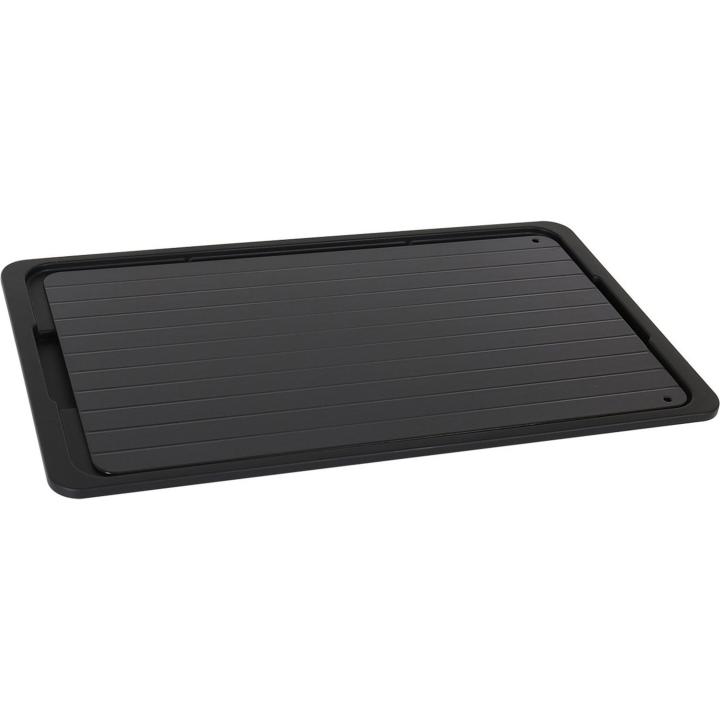 PERCUTTI - BANDEJA DESCONGELACIÓN GAMA NERO - Bandeja Descongelación Rápida y Segura - Bandeja Descongelación sin Electricidad ni Microondas - Bandeja Descongelación con Superficie Antiadherente - Bandeja Descongelación Fácil de Limpiar y Reuti | AmyStyle