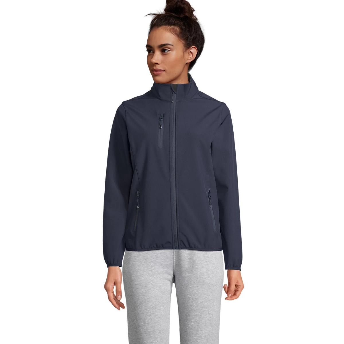 Chaqueta Softshell SOL'S Falcon para Mujer – Abrigo Técnico Cortavientos y Repelente al Agua, Chaqueta Deportiva Funcional con Forro Polar Exterior, Estilo Casual Urbano Entallado