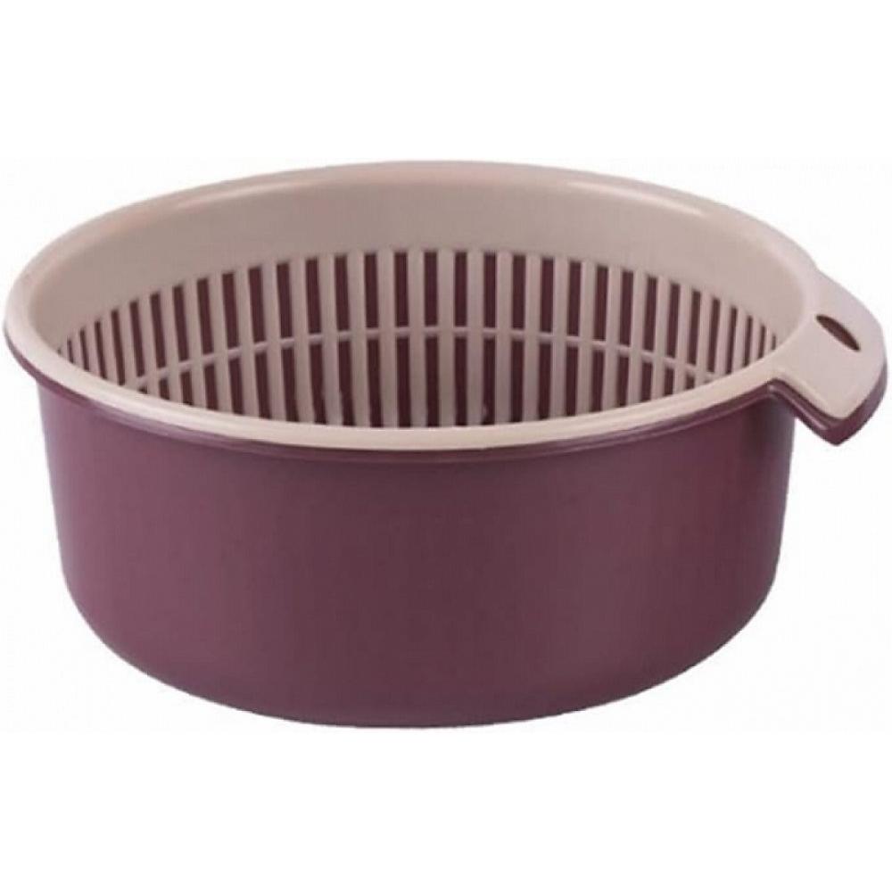CA Cesta para Verduras - Cesta para Frutas y Verduras - Escurridor de Doble Capa - Plegable - Para el Hogar - Con Asa - Utensilio de Cocina