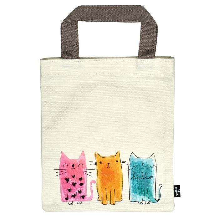 MOSES BOLSA DE TELA PARA LIBROS TRIO GATOS LIBRI_X