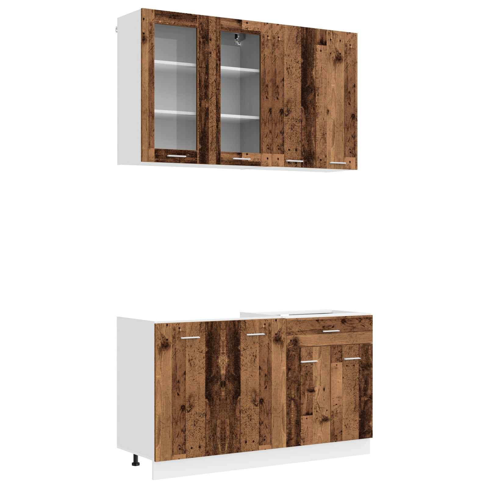 vidaXL Unidad de cocina LYON 4 uds.  Madera de ingeniería Multicolor