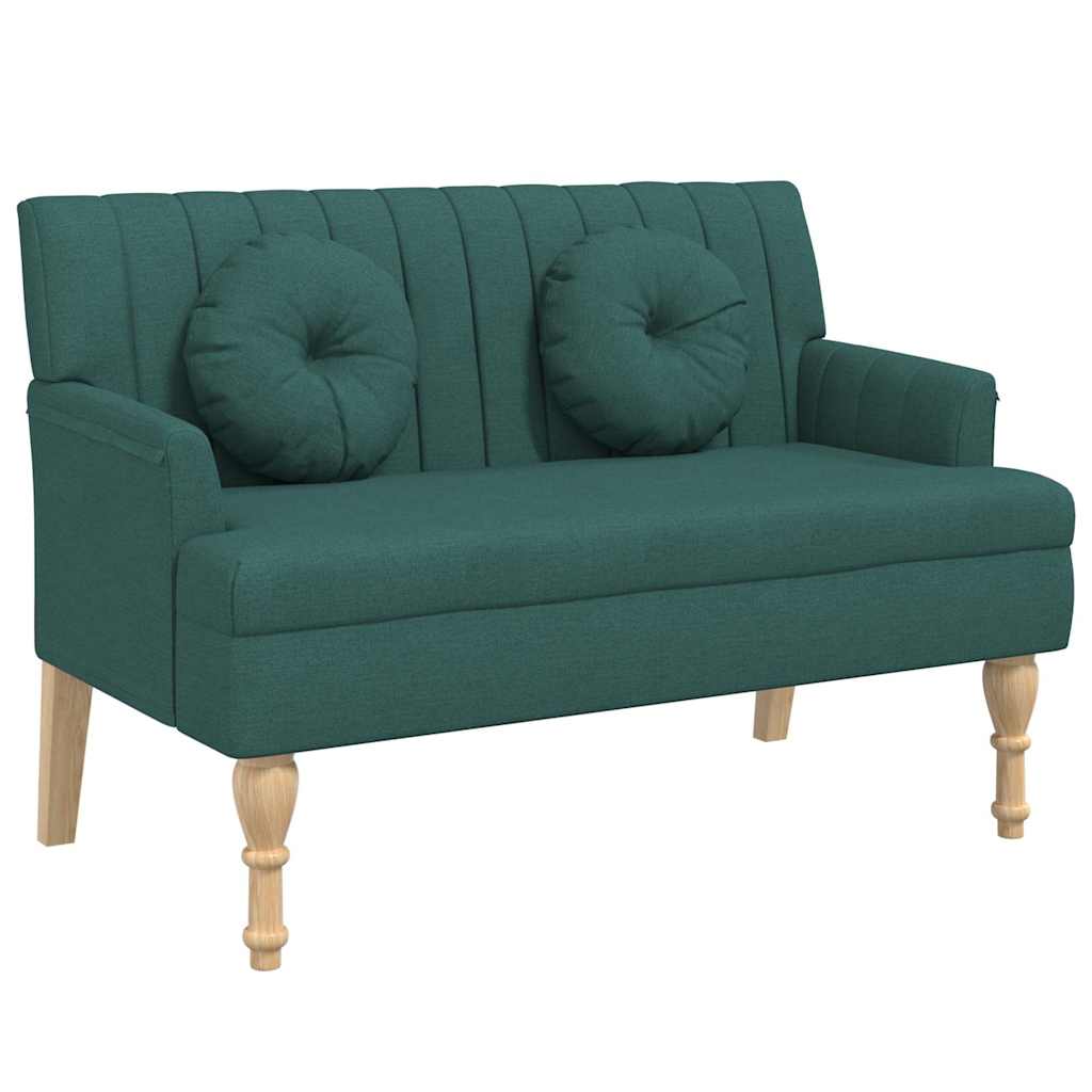 vidaXL Banco con cojines tela 113x64,5x75,5 cm Multicolor