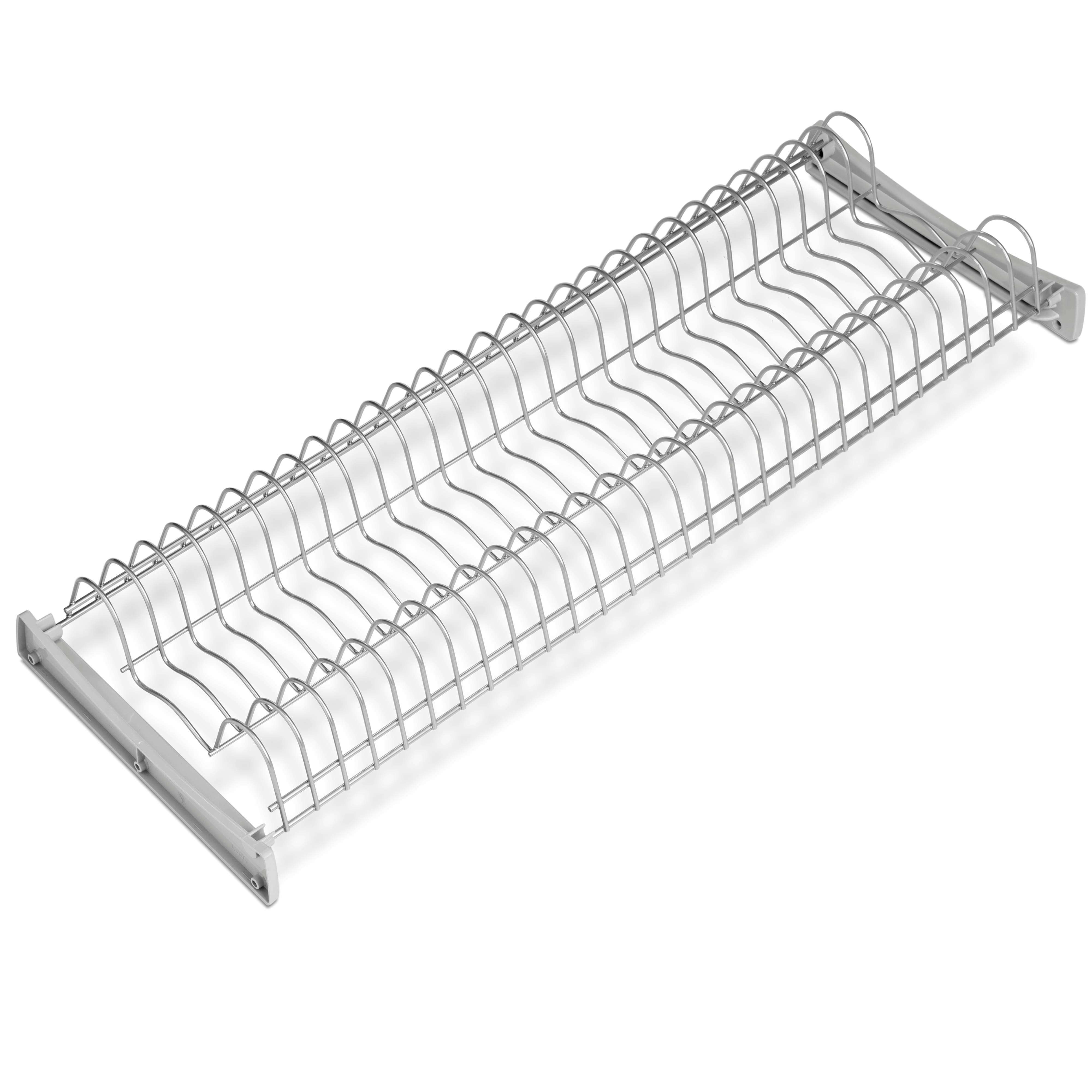 Miroytengo Escurreplatos Suprastar para módulo alto de 60 cm en color gris con acero pintado de aluminio 57x9x27 cm