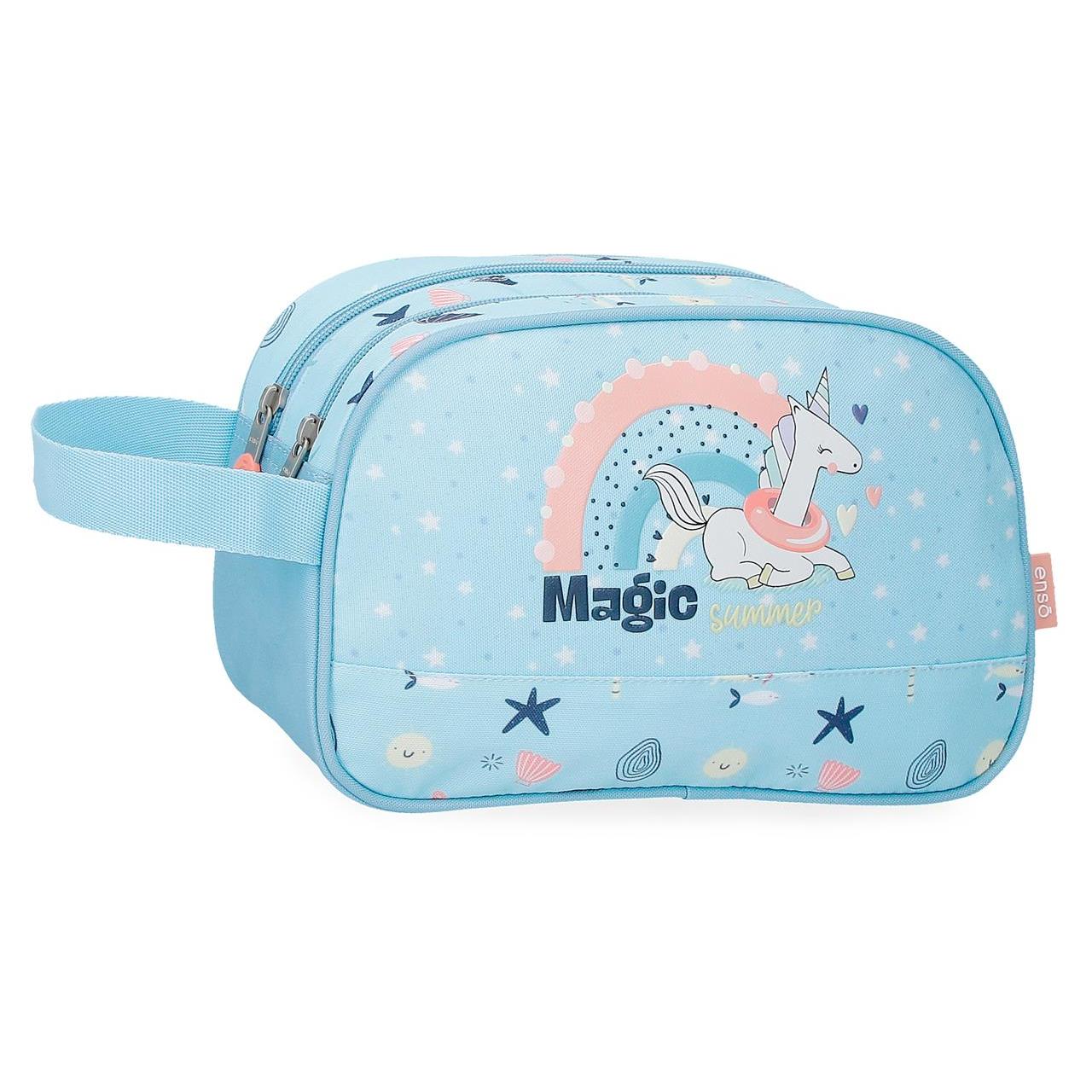 Neceser Enso Magic summer azul claro doble compartimento