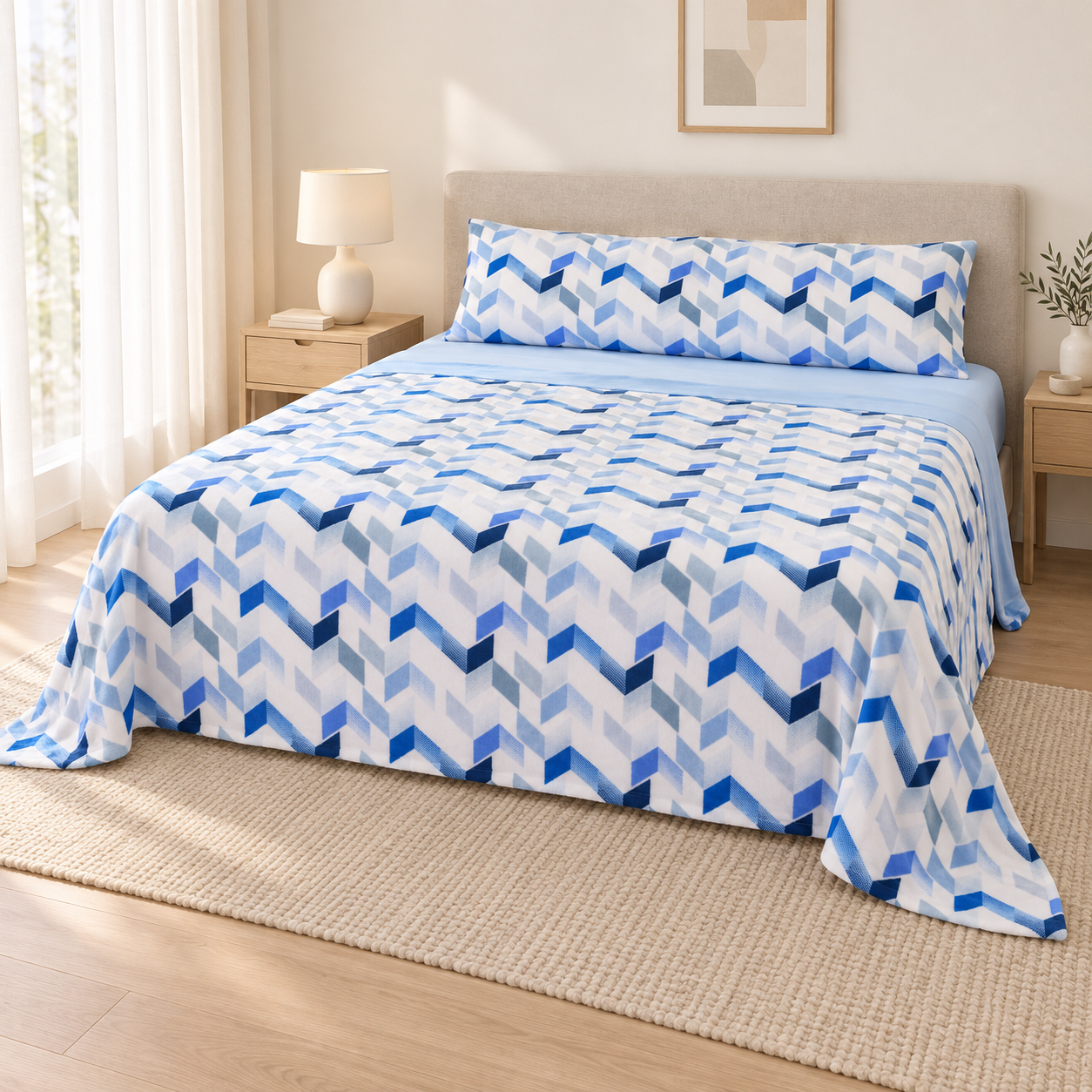 OsoNube Coralina – Juego de Sábanas de Invierno Grueso y Extra Cálido | Sábana Bajera + Encimera + Funda de Almohada | Tejido de Coralina Ultrasuave | Para Camas de 90, 105, 135 y 150 cm