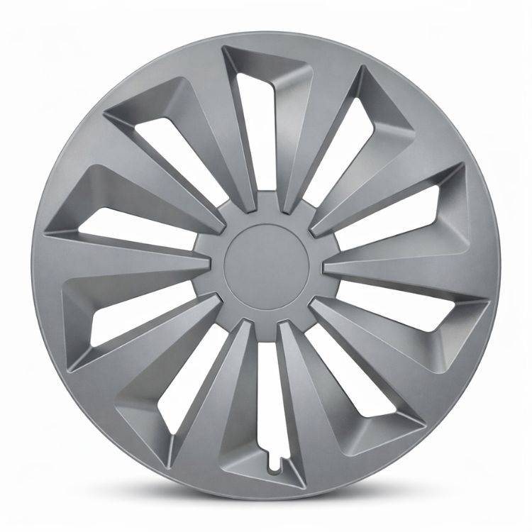KRAWEHL - Juego de 4 Tapacubos - Modelo Fox - Cubre Llantas - Fácil de Instalar - Anillo de Sujección Ajustable - Resistente a los Golpes - Realizado en ABS - Color Plata
