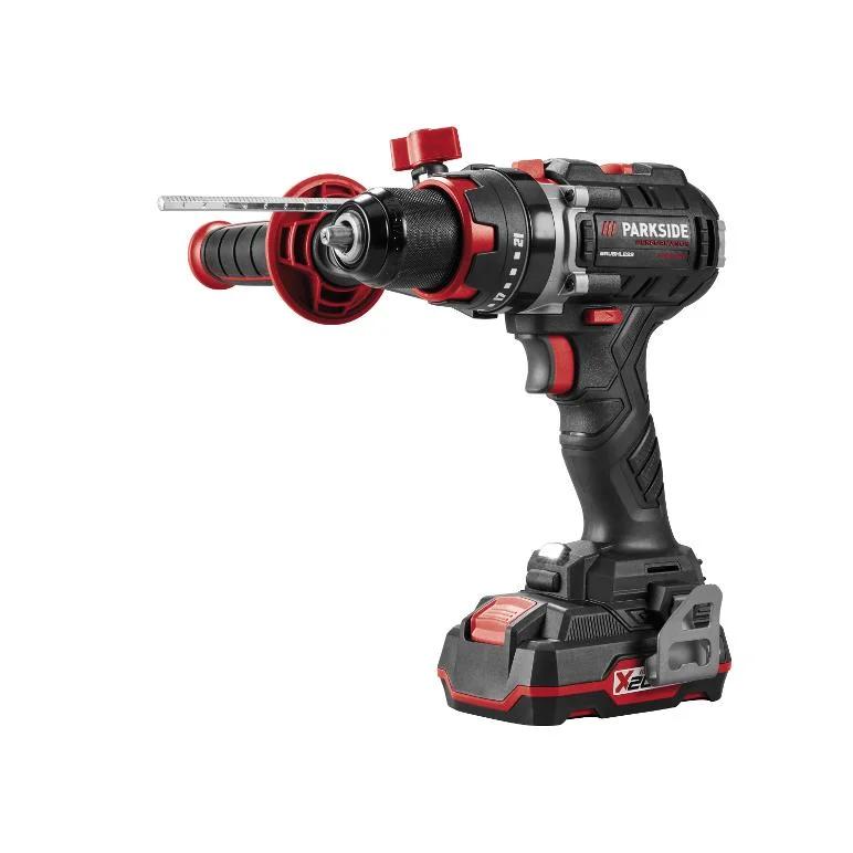 Parkside - Taladro percutor inalámbrico 20 V PARKSIDE PERFORMANCE con motor brushless, 64 Nm y 36.000 impactos/min, incluye maletín