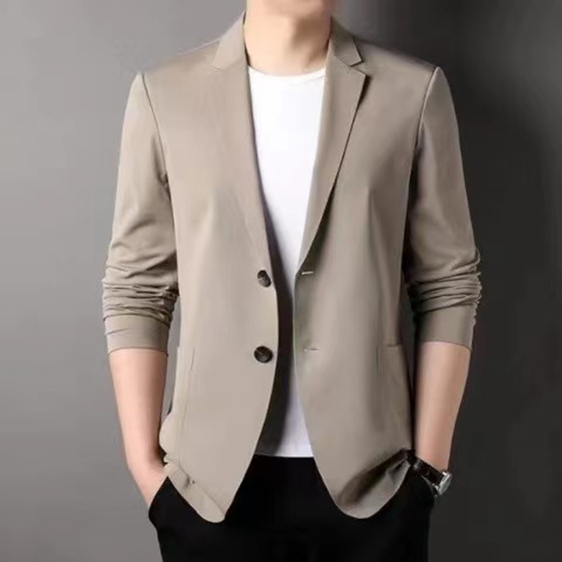 TK Traje De Hombre Gentleman De Algodón De Alta Calidad Talla M-7XL Moda Masculina Ropa De Trabajo Formal Coreano Casual