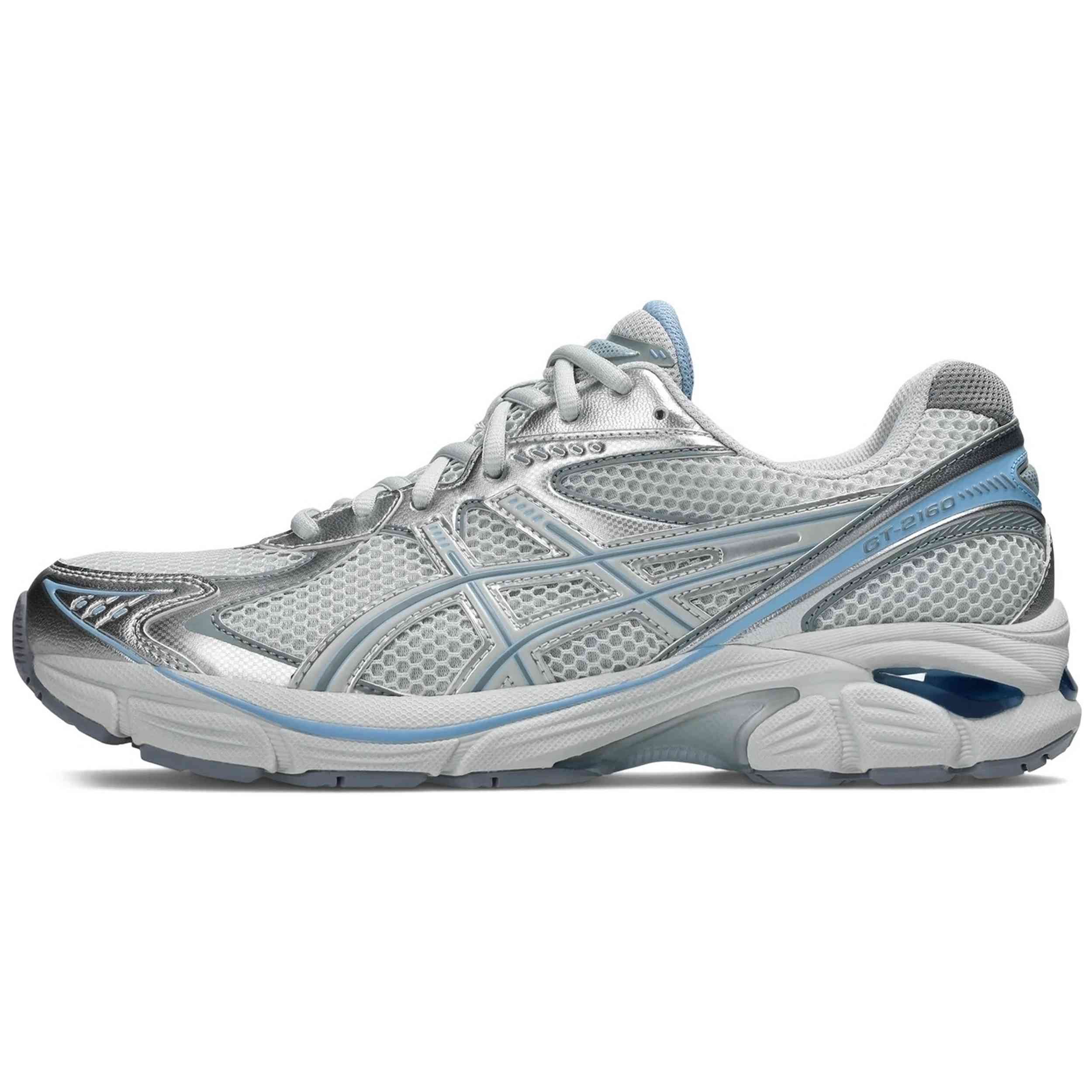 Zapatillas Asics modelo GT-2160 "Silver/Blue" para hombre y mujer en color Gris