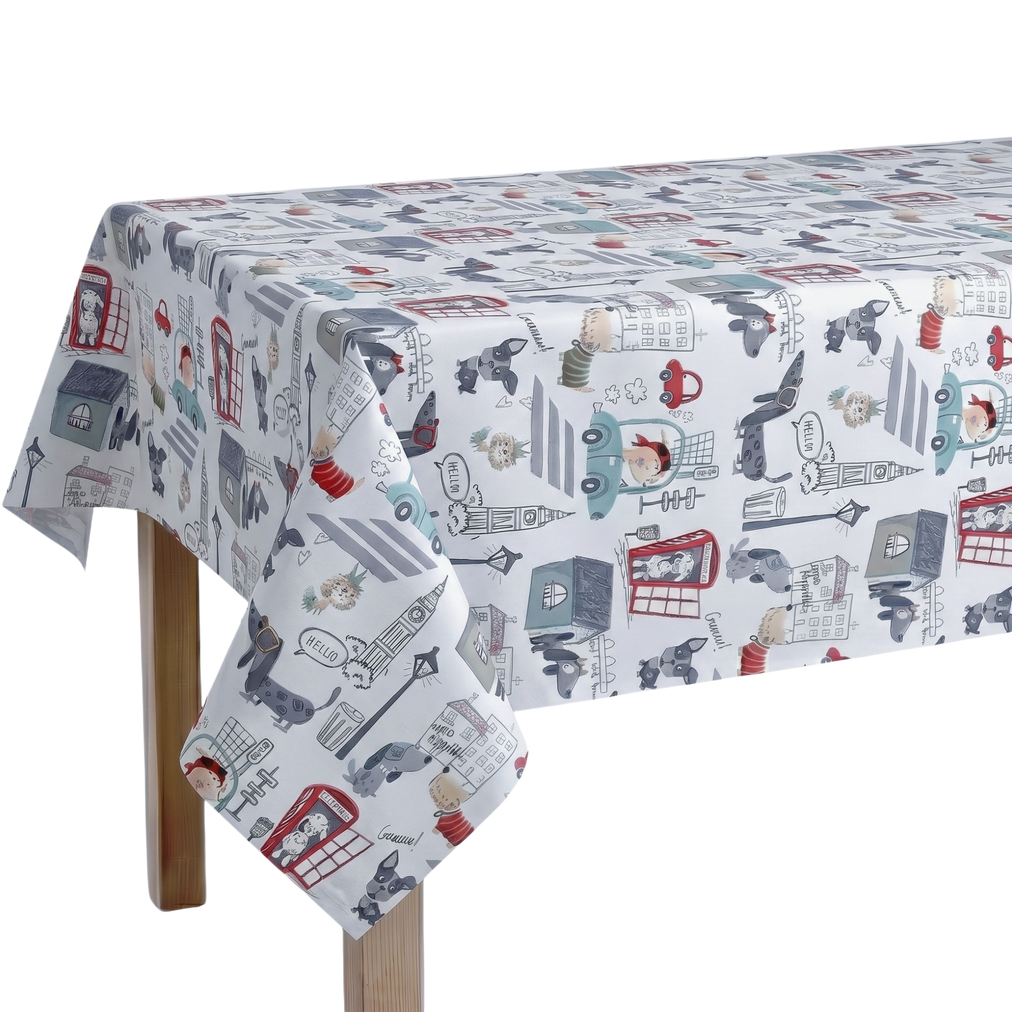 Mantel de PVC con estampado infantil, mantel impermeable para mesa comedor, escritorio o zona de manualidades, diseño decorativo，Resistente al Agua y Fácil de Limpiar