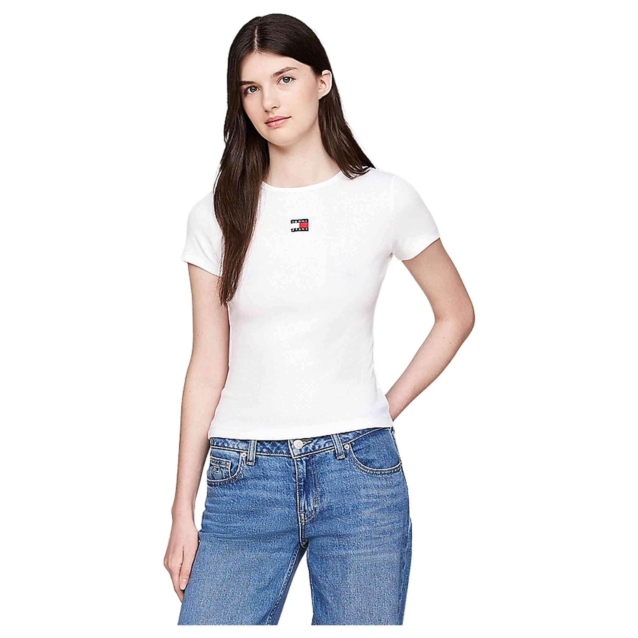 Camisetas De Manga Corta Tommy Hilfiger modelo DW0DW17881-YBL para Mujer en color Blanco