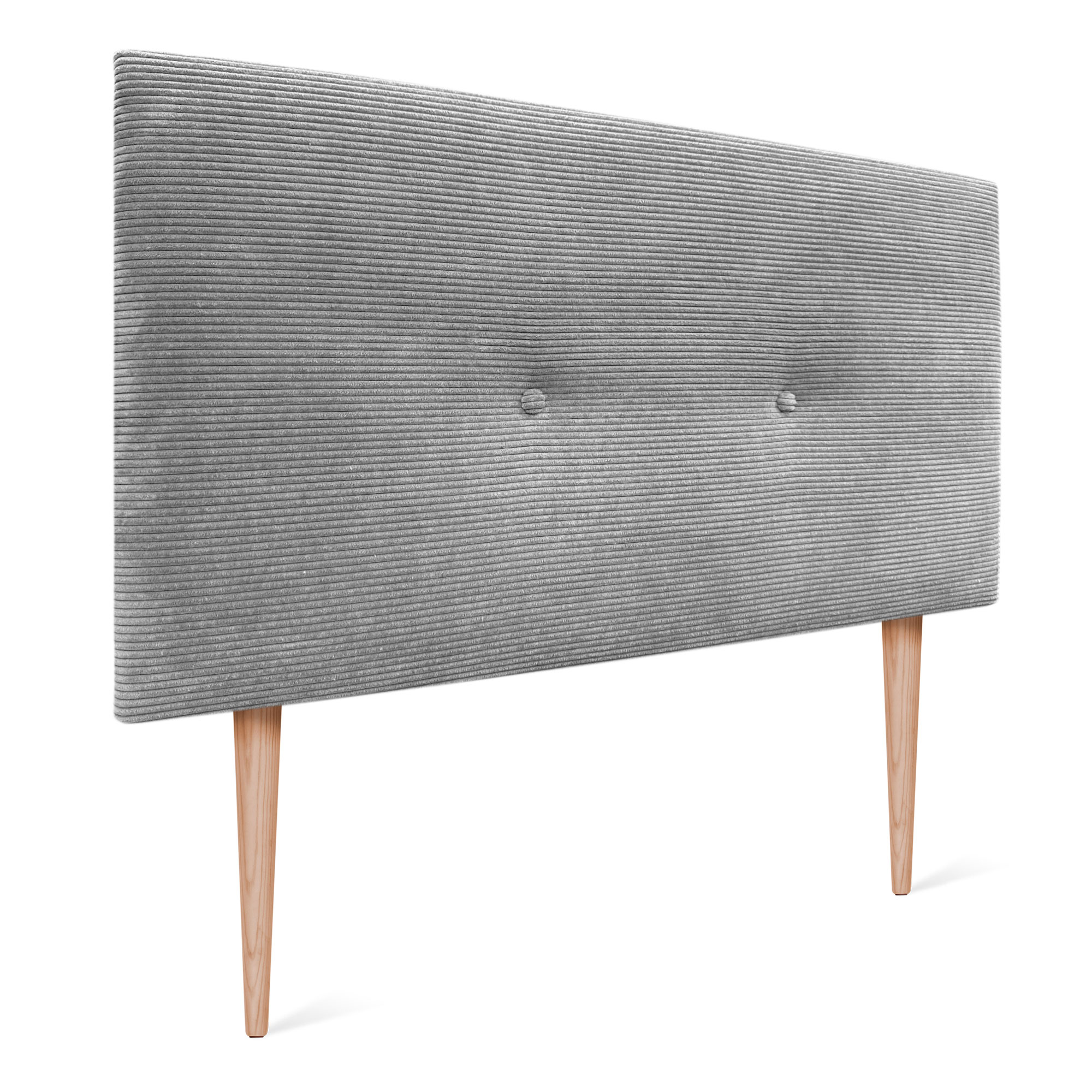 DHOME Cabecero de Pana Liso con Botones y Patas Alta Gama Moderno 8cm Grosor