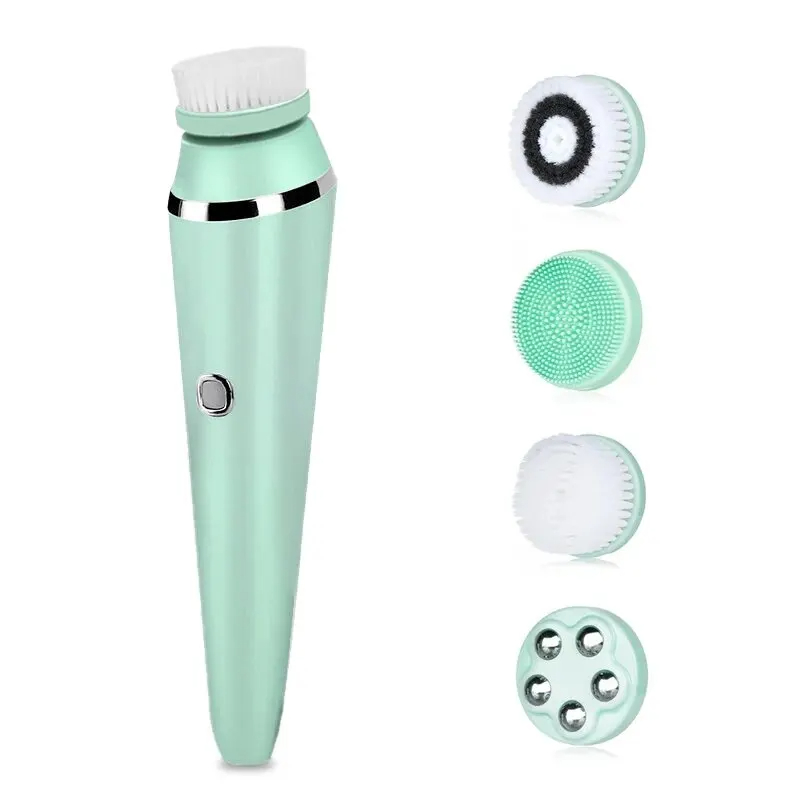PORCHEDDU Cepillo de limpieza Facial Eléctrico 4 en 1, herramienta de limpieza Facial recargable, imperatory, giratory, Limpiador de Poros, máquina de Piel Facial