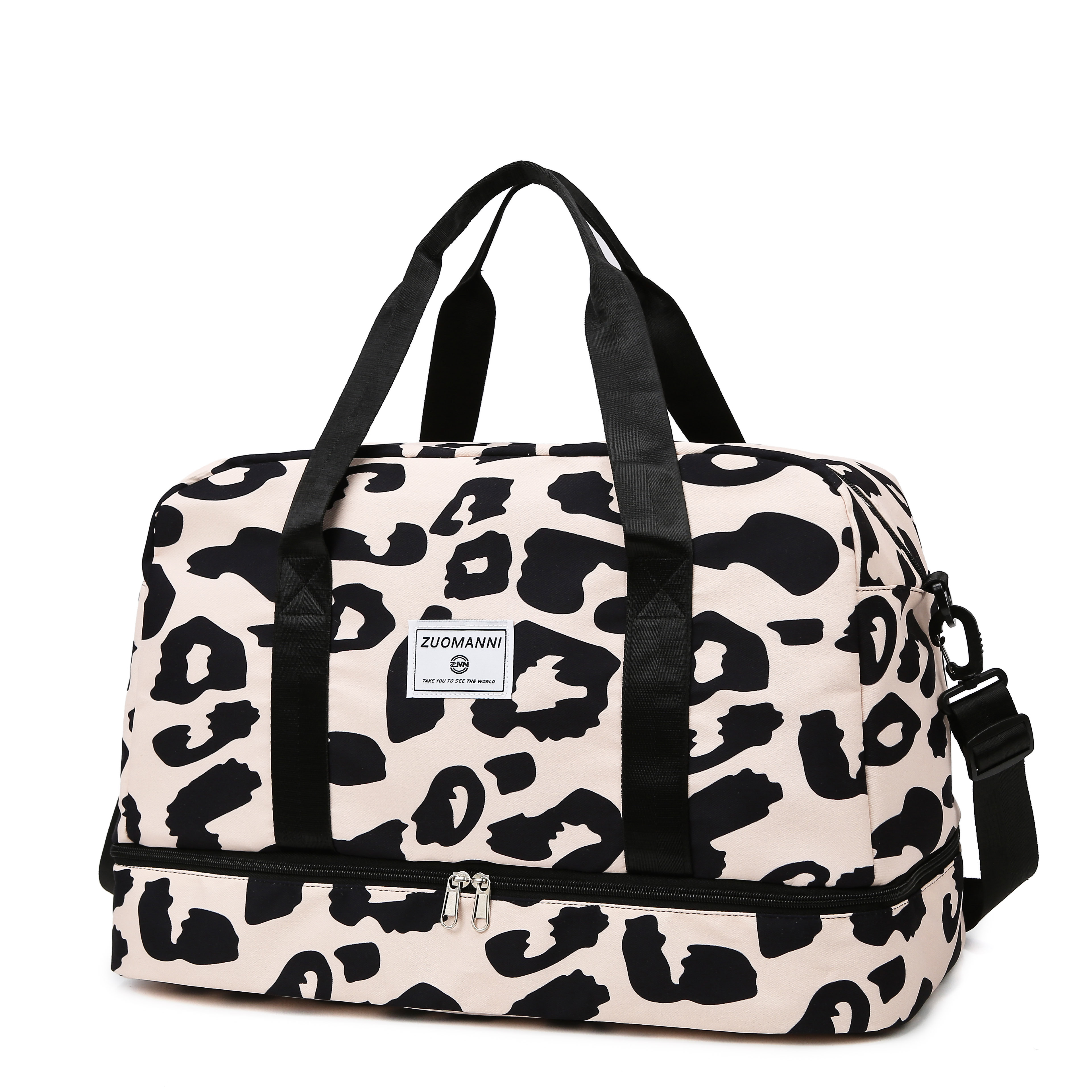 TK Bolso De Viaje Para Mujer Con Estampado Animal De Nylon Duradero Y Gran Capacidad Bolso Deportivo Grande Para Fin De Semana Y Noche