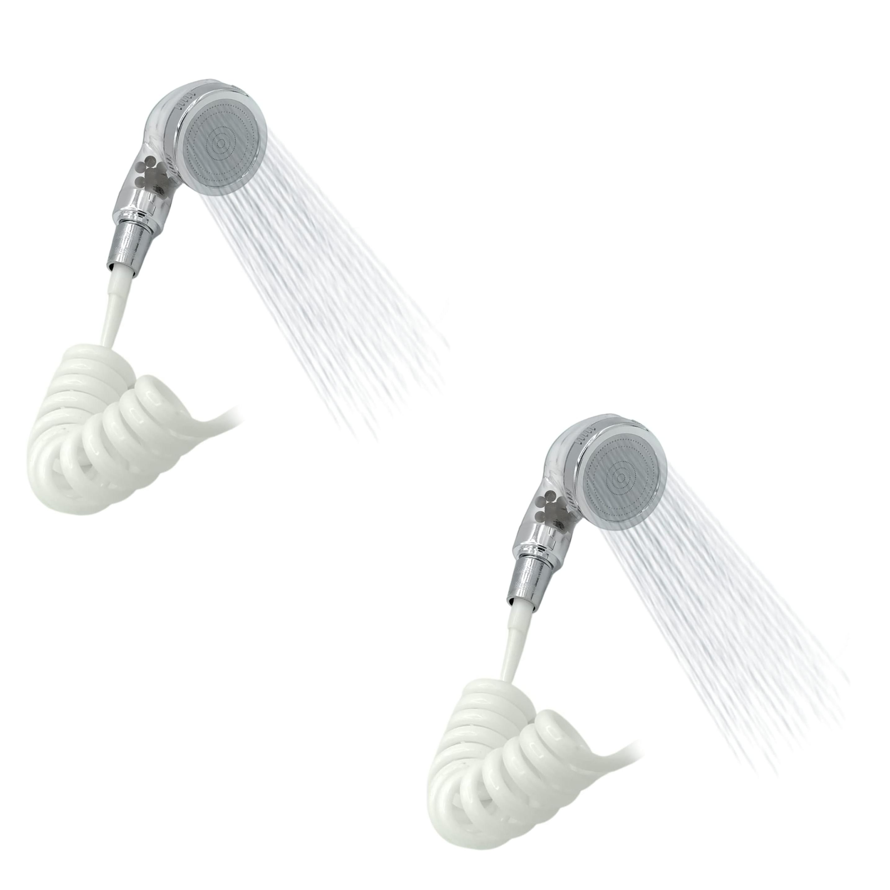 Grifo Flexible Pulverizador Euroxanty | Ducha Difusor Piedras | Extensible 33 y 110 Cm | Blanco