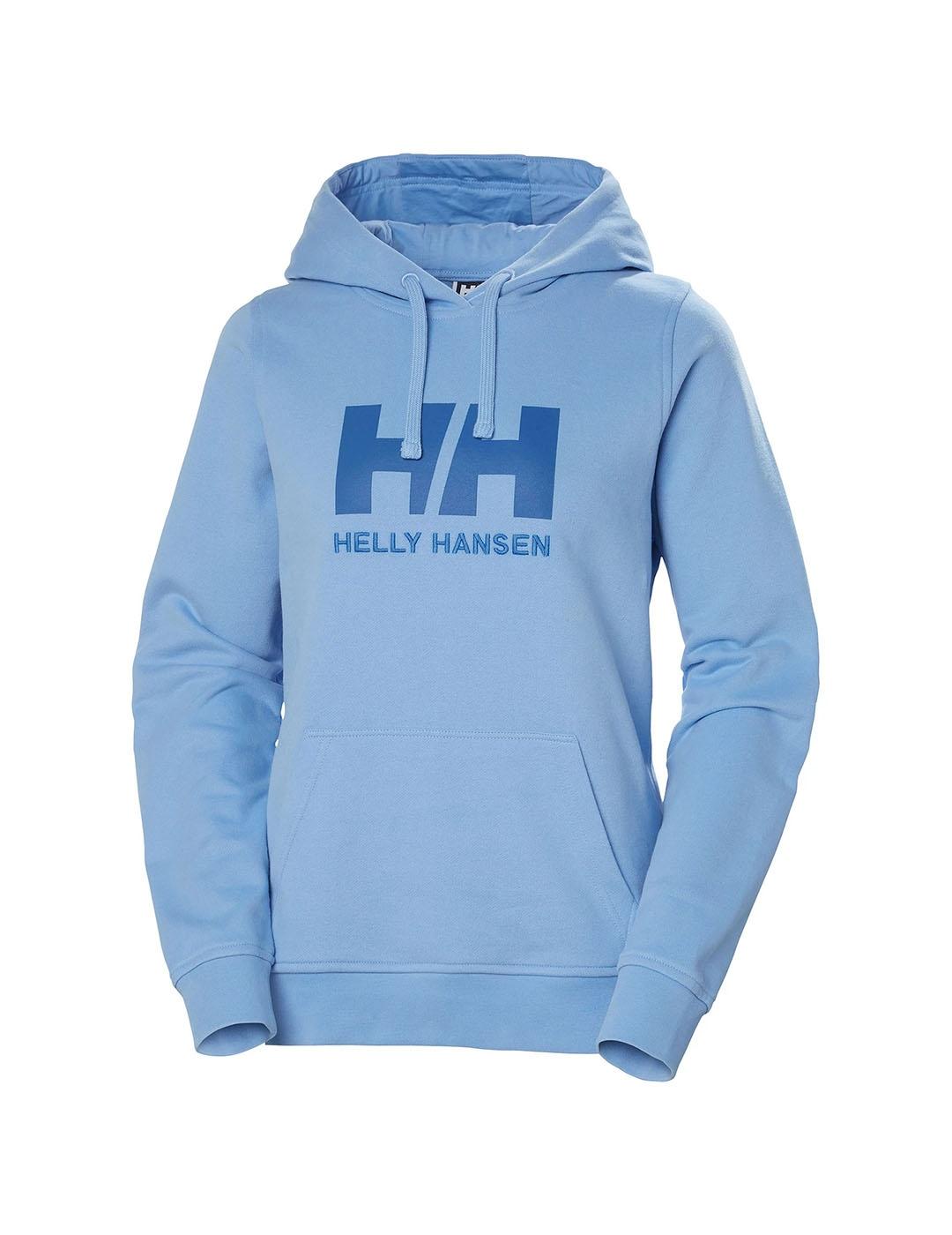 Helly Hansen Sudadera Mujer Logo Celeste Algodón Orgánico