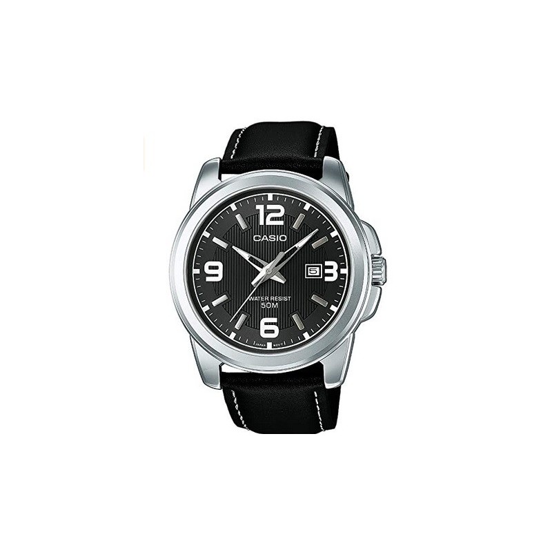 Casio Reloj Analógico de Cuarzo con Correa en Cuero MTP-1314PL-8AV con calendario MTP1314PL8AV