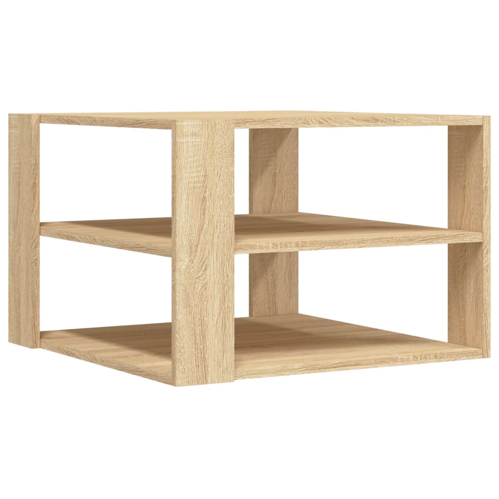 vidaXL Mesa de centro madera de ingeniería roble Sonoma 58x58x40cm