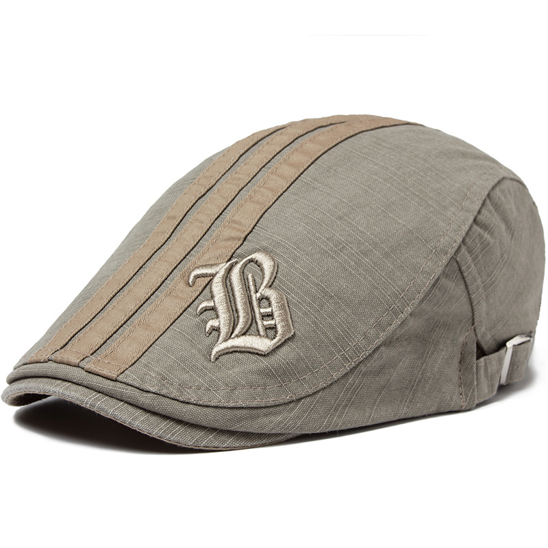 TK Hombres Algodón Sarga Newsboy Flat Ivy Driving Hat Gorra ajustada