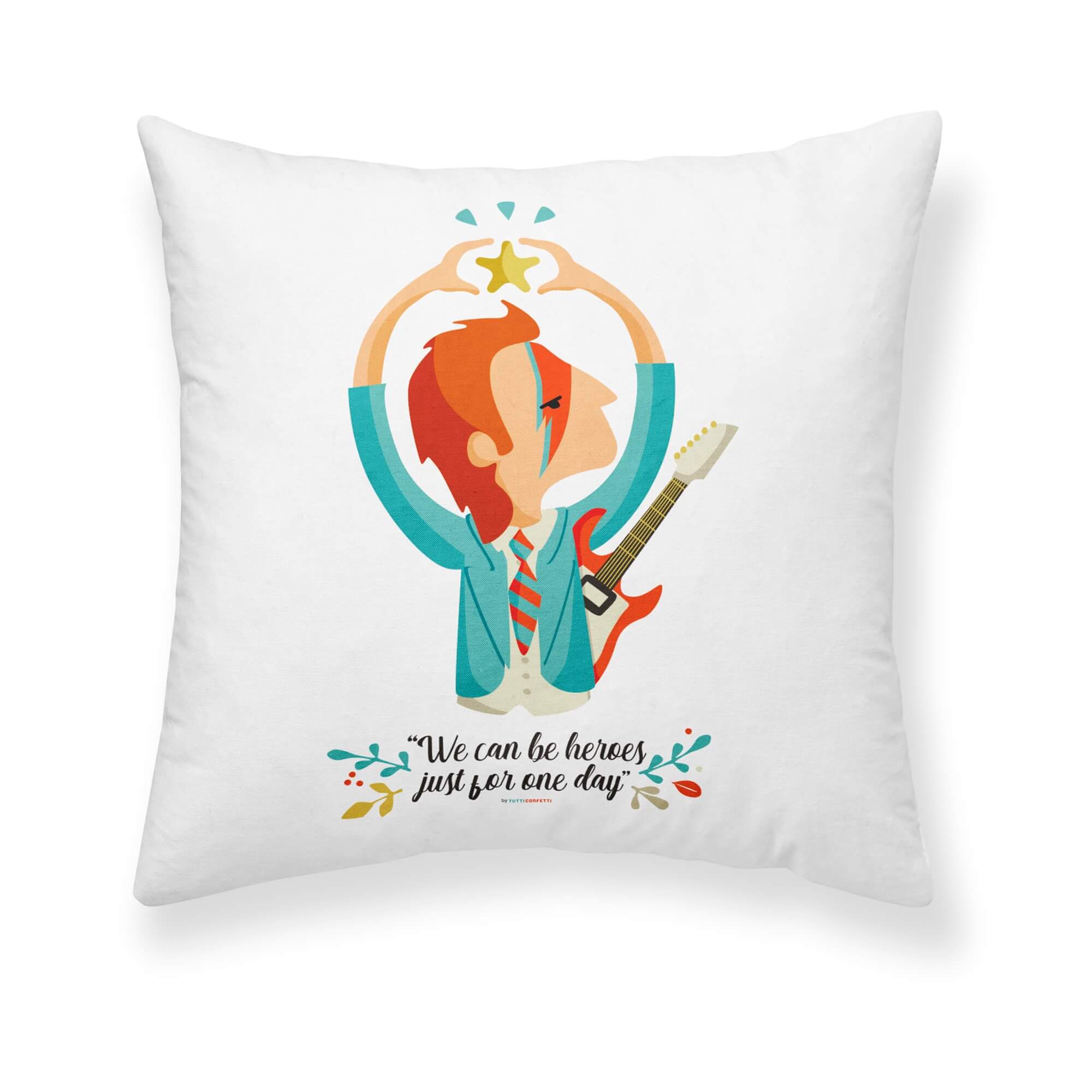 BL Belum Funda de Cojín 100% Algodón 50x50 Cm Heroes de Tutti Confetti - Diseños de Ilustradores