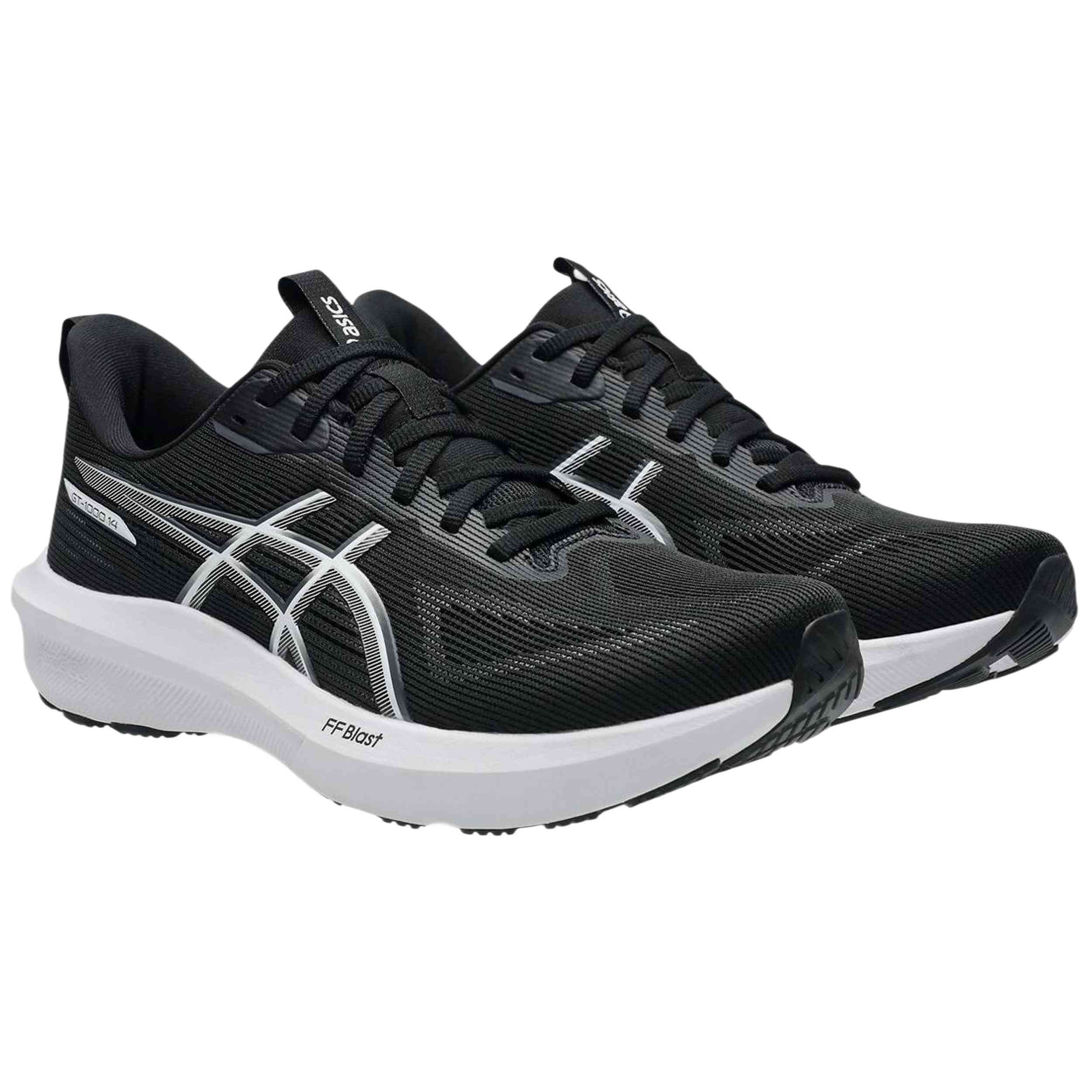 Zapatillas De Running Asics modelo GT-1000 14 "Black/White" para hombre y mujer en color Negro