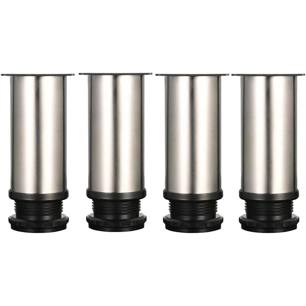 CA Patas ajustables 4 - Altura 80 mm, Patas gruesas para muebles, Altura ajustable de 0 a 15 mm, Patas de mesa, Patas para muebles, Acero