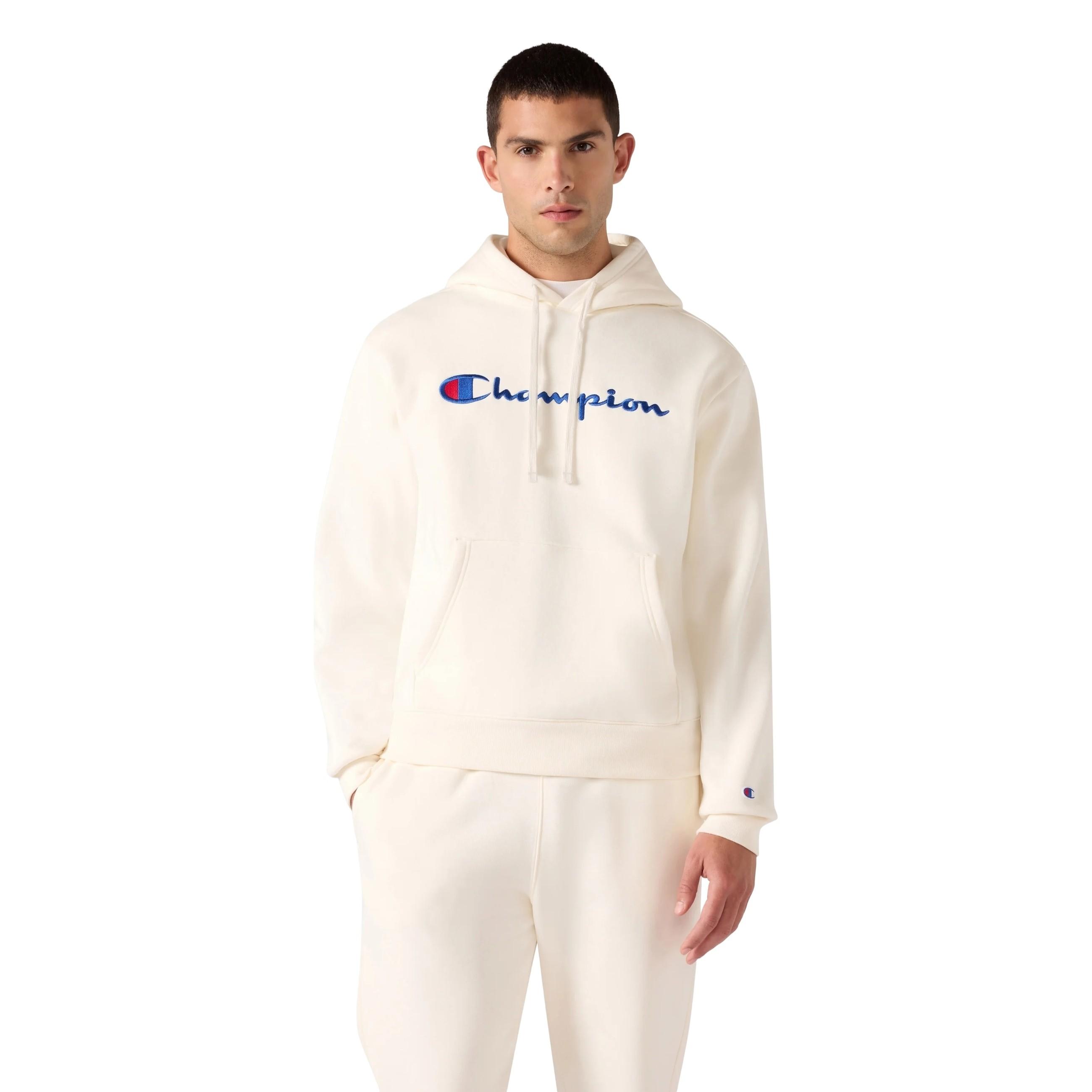 SUDADERA CHAMPION BLANCA EMBROIDERED LOGO HOODIE