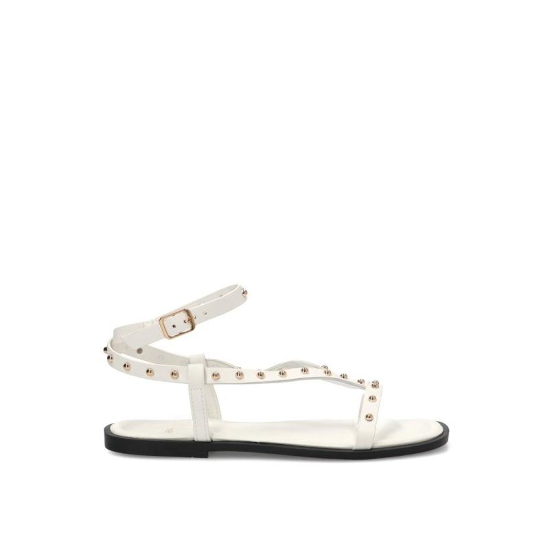 Sandalia Luna Collection - Mujer - Suela Plana - Modelo Hg-5806 - Color Blanco