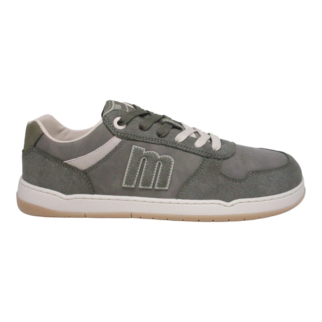 Mustang 84766 Kaki. Zapato de hombre con diseño deportivo y horma barefoot. Incluye plantilla de transición al barefoot