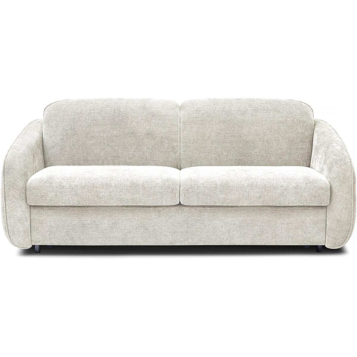 Habitat y Jardin - Sofá cama exprés "Laurie" en tejido texturizado - Cama de 140 cm - 3 plazas - Beige