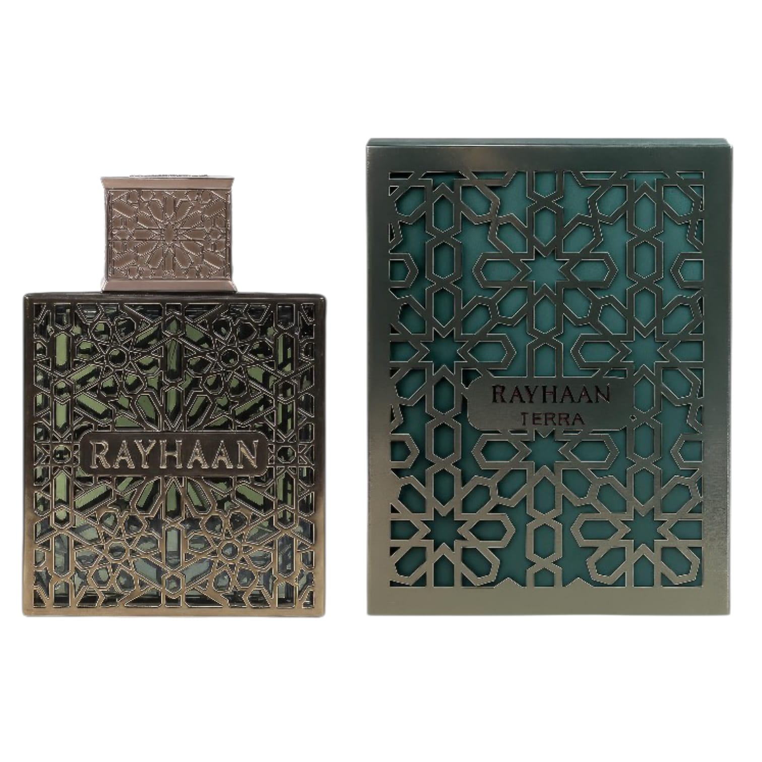 Rayhaan Terra es una fragancia masculina que combina notas frescas y terrosas para ofrecer una experiencia olfativa única. Presentada en una botella elegante de 100ml, esta colonia es perfecta para quienes buscan destacar con un aroma distintivo y durader