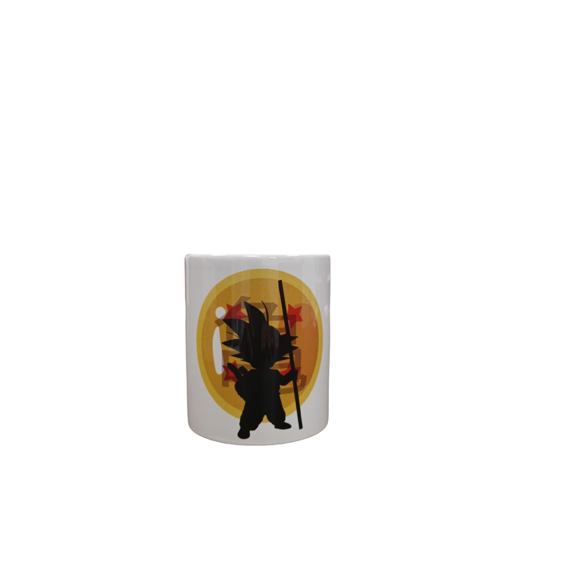 Taza Goku Niño Silueta Bola de Dragón | Cerámica 350 ml | DrMugCollection