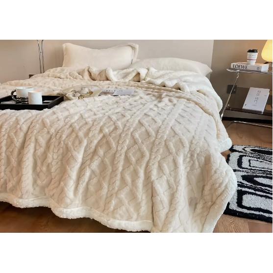 Mantas Sofa/Cama, Manta Polar de Sherpa Multiuso con Microfibra Extra Suave y Borreguitos, Manta estampada sedalina, 3 medidas, diferentes colores, 130x160cm/160x220cm y 220x240cm. Envío desde España