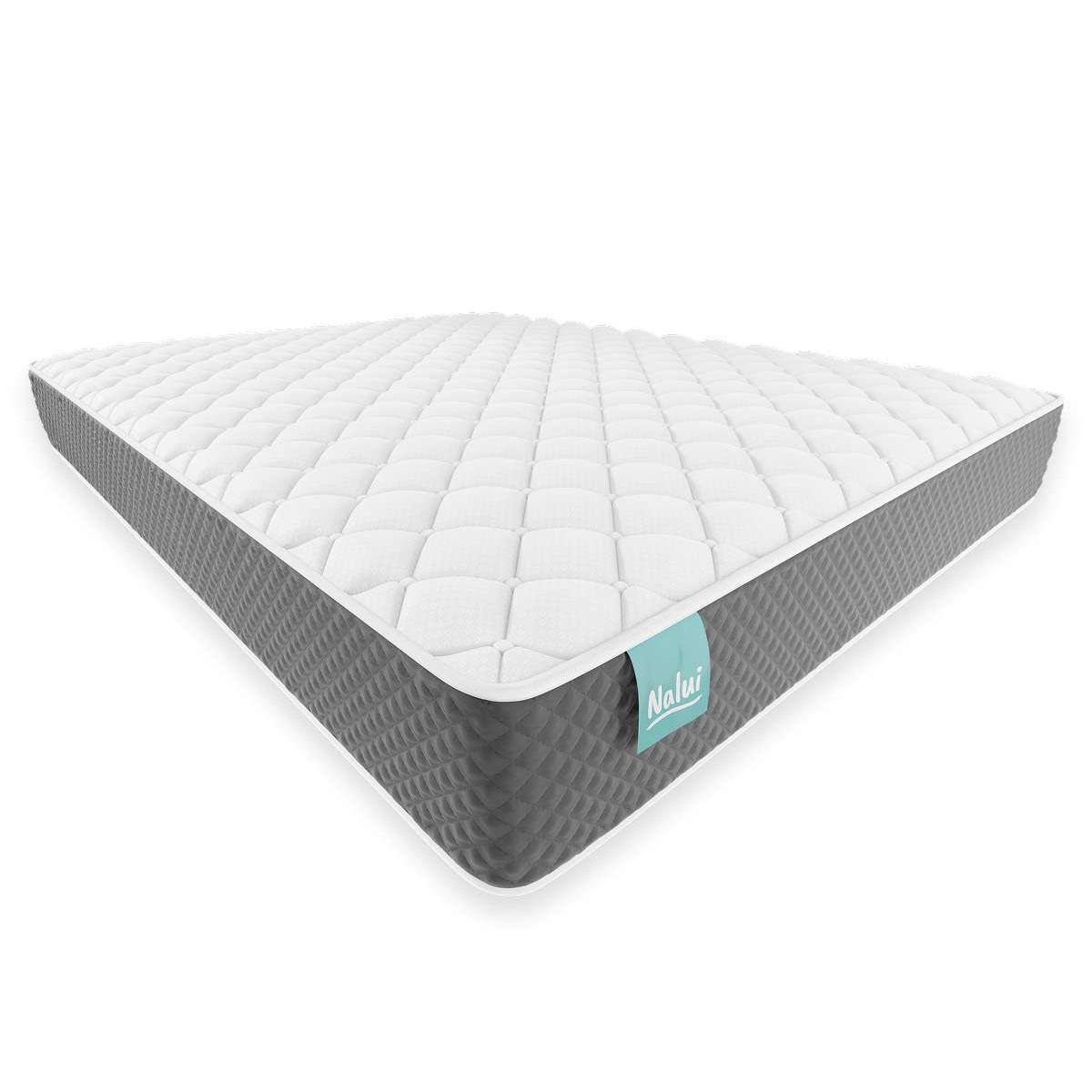 Nalui Colchón Viscoelástico One 20 Gris Firmeza Media-Alta y Grosor 21cm. Tejido 3D y Multicapa 8 Airsoftpro, Fabricado en España