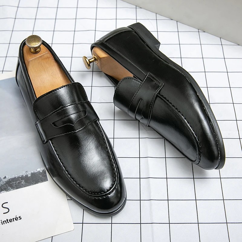 TK Zapatos De Negocios Casuales Clásicos Para Hombre Zapatos Formales De Cuero Slip on Para Oficina Zapatos De Vestir Para Bodas Y Sociedad