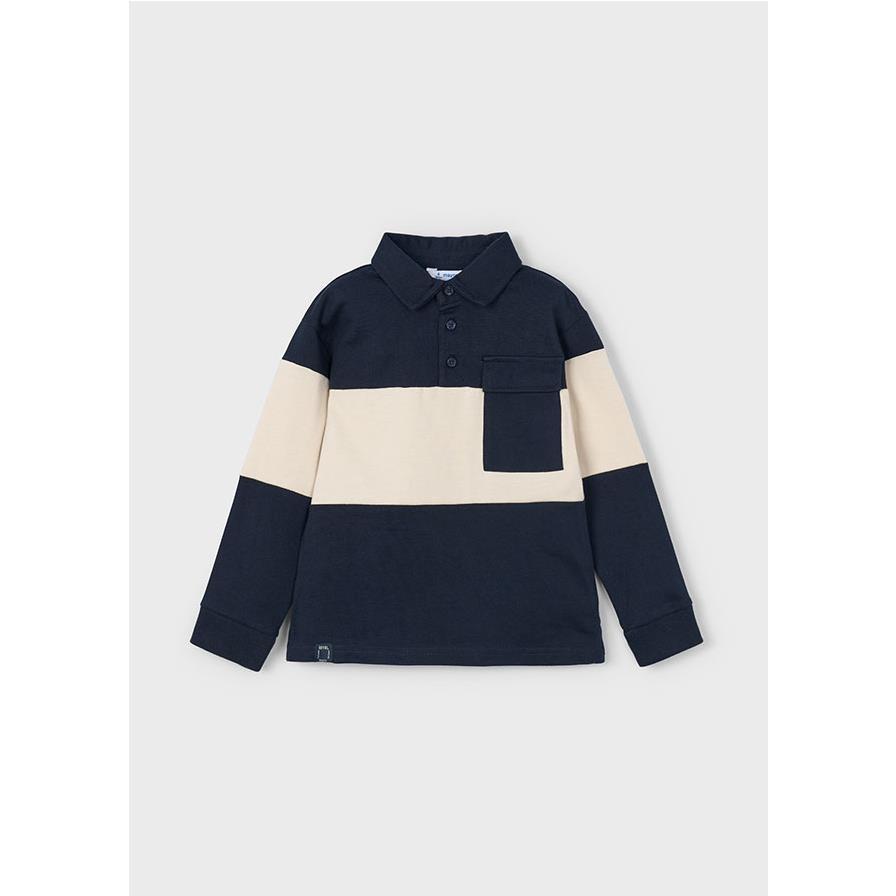 Mayoral - Camiseta polo para niño con diseño color block, corte regular y tejido cómodo, ideal para uso diario en verano